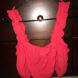 Beautiful Red ruffled crop top ❤️